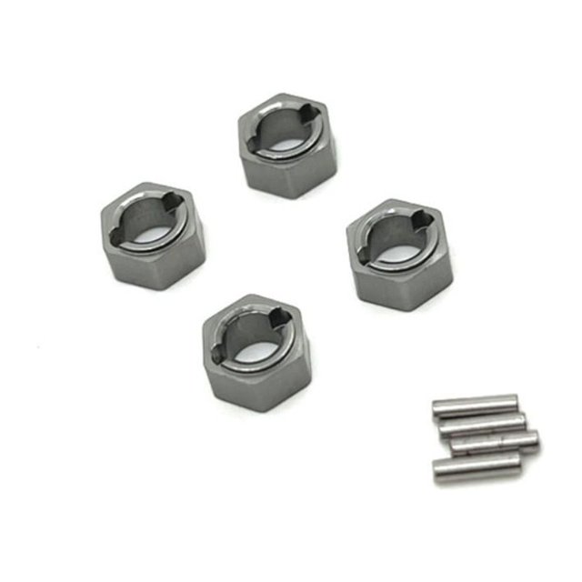 fastboy 4pcs Aluminum Alloy Wheel Hex Mount For FCX18 1/18 Crawler Strong RC Car Accessories Replacement Parts RC Upgrade Part Titanium