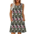 thumbnail image 1 of Ovzne Robes pour Femmes Robe de Plage Robe Imprimée Sans Manches Col Rond Aguichant Élégante Boîte de Nuit Fête Tunique Mini Robes Décontractées Vacances Robe Imprimée Liquidation, 1 of 7