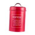 thumbnail image 4 of Bote de café de lata de azúcar, tapa hermética, tarro de Chocolate seco de 1,2 L, organizador de cubos, contenedor de cocina para estante y armario Rojo BLESIY Bote de café hermético, 4 of 8