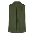 thumbnail image 3 of Inglocry Mens Button Down Summer Shirts Sleeveless Cotton Linen Beach Tank Top Basic Solid Work Dress Shirt Army Green S, 3 of 6