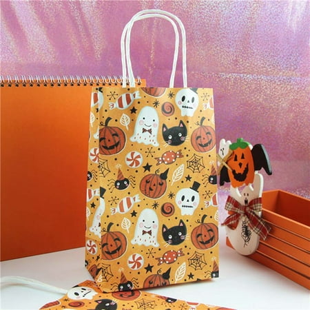 KABOER Halloween Tote pumpkin ghost Bags Childrens Kids Gift Party Trick Treats Candy Bag Halloween Props