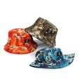 thumbnail image 2 of Fashion Hip Hop Sea Wave Print Outdoor Sun Protection Reversible Bucket Hat Cap, 2 of 10