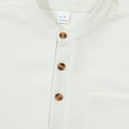 thumbnail image 4 of Mens Long Sleeve Polo Shirts Button Up Solid Color Casual Work Wear Polos Fall Winter Cotton Tops (White, Size M), 4 of 8
