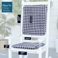 thumbnail image 4 of Klear Vu Porch Rocking Chair Cushions Set, Suitable for Living Room Rockers, Stylish Seat and Back Pads Include Non-Slip Bottom + Fabric Ties, 20" X 17" X 2”, Navy, 4 of 6