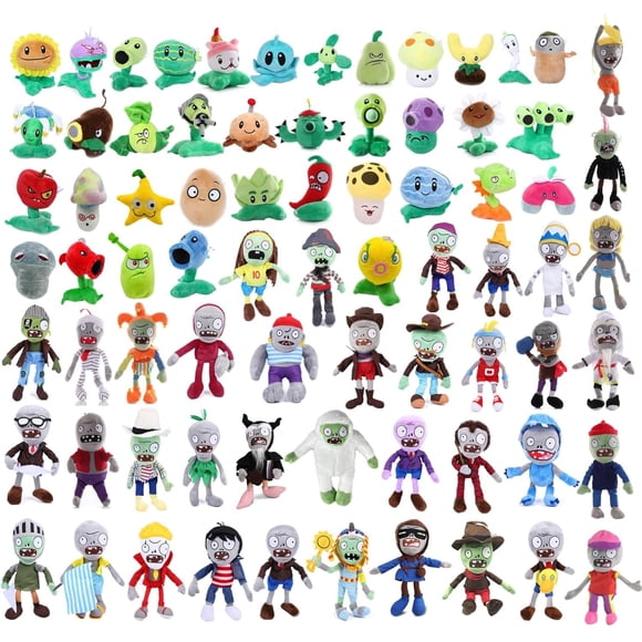 JHESAO 25 PCS Plants PVZ Toys Set Zombies Figurines Series PVZ Plush PVC Toys New, Great Gifts for Kids and Fans, Birthday and Party