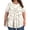 A-Khaki, variant on Women's Plus Size 3x Short Sleeve Ruffle Top Loose Fit Tunic Blouse