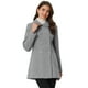thumbnail image 1 of Abrigo Largo Allegra K Cuello Peter Pan Doble Botonadura Mujer Gris XS, 1 of 6