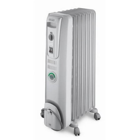 De'Longhi ComforTemp Oil-Filled Radiator, Off-White, 13 4/5 x 9 1/10 x 25 1/5