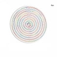 thumbnail image 2 of Mskk 6 Pcs Cotton Rope Woven Coasters, Boho Rainbow Stitched Round Trivet Mats, Absorbent Heat‑Resistant Non‑Slip Cup Pads Decorative Table Mats for Kitchen Dining Room Home Decor, 4.33 Inch, 2 of 5