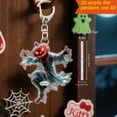 thumbnail image 7 of Sylvtty Car Mirror Hanging Accessories Spooky Pumpkin Man 2D Acrylic Rear View Mirror Pendant Flat Auto Interior Halloween Decoration for Car Backpack, 7 of 7