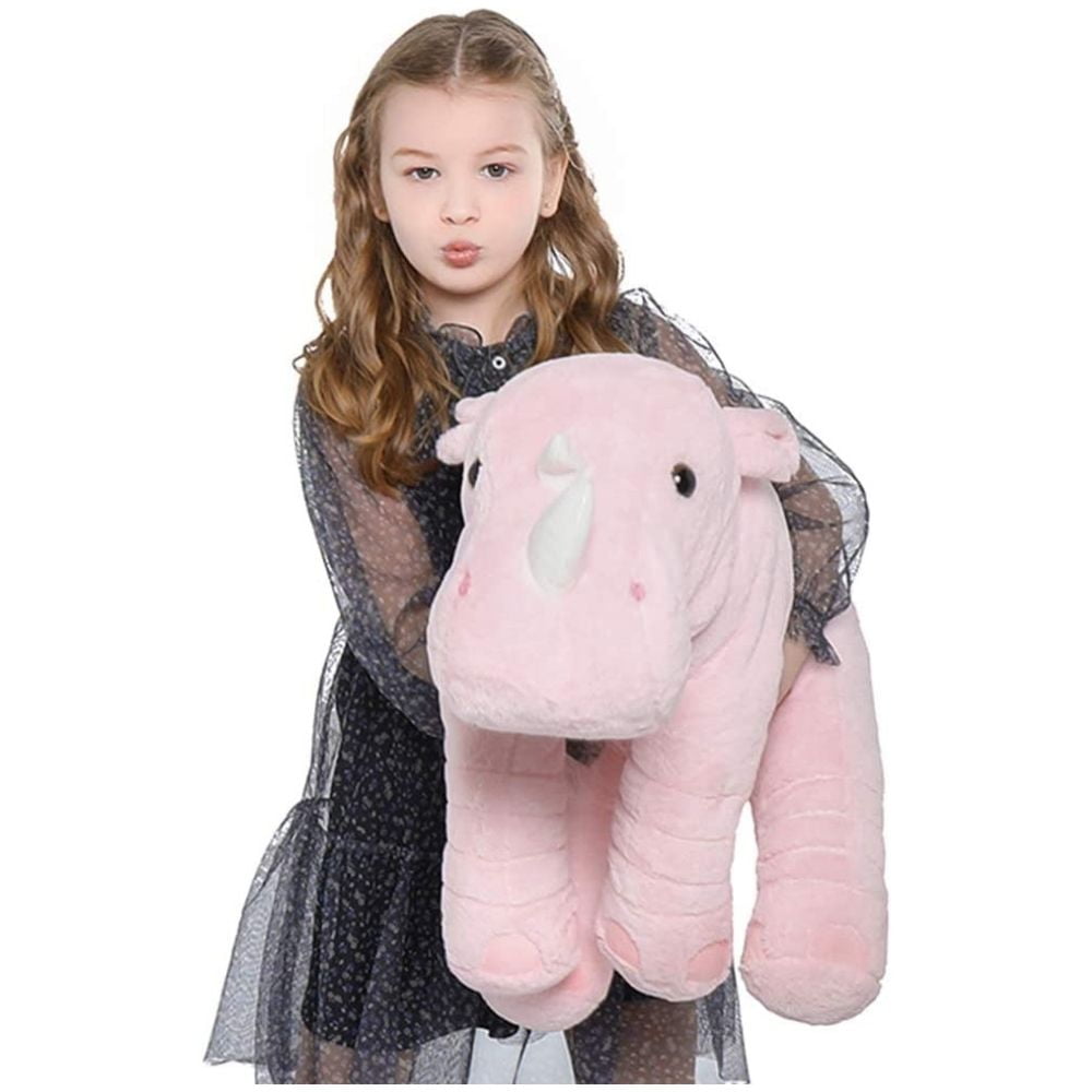 Tezituor Rhino Stuffed Animal Plush Toy 24inch Cute Soft Gifts for Kids Birthday