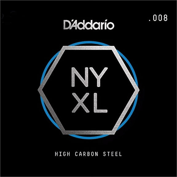 D'Addario NYXL Single Plain Carbon Steel Guitar String | .008