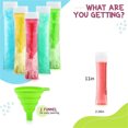 thumbnail image 2 of Disposable Ice Popsicle Mold Bags 100 Pcs,Freezer Tubes With Zip Lock Seal Funnel,Recyclable Ice Popsicle Mold Bag,Ice Bags for DIY Ice Pops,Yogurt Sticks,Juice and Fruit Smoothies (Clear), 2 of 7