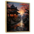 thumbnail image 2 of Designart "Shrine at Twilight Tranquil Japanese Sanctuary I" Japanese Floater Framed Canvas Wall Art, 2 of 7