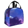 thumbnail image 2 of Fotbe Dreamy Colorful Starry Sky Bolsa Térmica con Estampado y Forro de Aluminio Grueso Bolsa de Almuerzo con Bolsillo Frontal para Hombres y Mujeres, Ideal para Trabajo, Escuela, 2 of 8