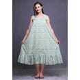 thumbnail image 3 of Bimba Menthe Pastel4 Texte Alphabets Colorés Imprimés Chemises de Nuit en Coton pour Femmes Robe Sans Manches Tenue de Nuit Robe Maxi Grande, 3 of 6