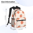thumbnail image 4 of Lsque Orange Peach Classic Casual Backpack - Large Capacity Water-Resistant Backpack for School, Work, Travel, and Outdoor Activities, 4 of 8