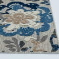 thumbnail image 4 of Loomaknoti Fortune Bethanzi 2' x 7' Gray Floral Indoor/Outdoor Runner Rug, 4 of 7
