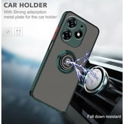 Case for Tecno Spark 10 Pro Case with Stand, Compatible with Magnetic Car Phone Mount, Ultra Slim Tecno Spark 10 Pro Phone Case for Women Men Shockproof Protective Cases Cover (Dark Green)