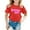 Red, variant on Kiijoy Toddler Girls Birthday Short Sleeve T-Shirt Letter Print Crewneck T Shirt, Sizes 1-13