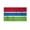 3x5 ft Nylon Flag, variant on AGAS Gambia Flag 4x6 inch - 11" Plastic Pole 100% Polyester Stitched Edges Gambian National Mini Flag on a Stick