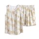 thumbnail image 1 of Conjunto de Ropa de Salón para Mujeres Estilo Impreso Cuello de Tripulación sin Mangas Y Pantalones Cortos, Conjunto de 2 Piezas para Diario, Casual Y Fiesta, 1 of 3