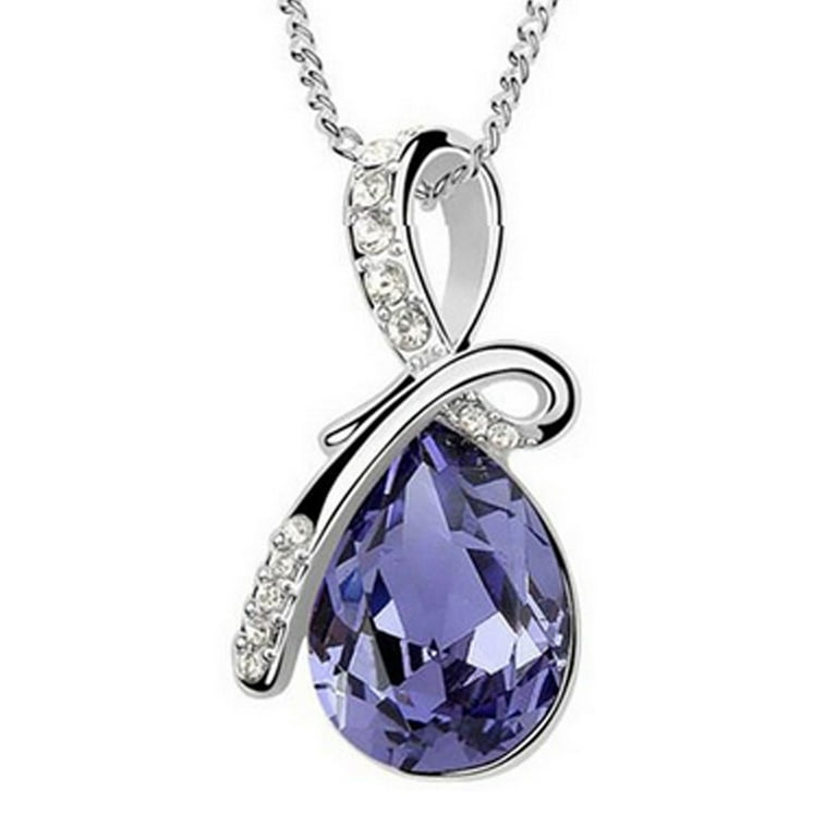 Swarovski crystal teardrop necklace deals