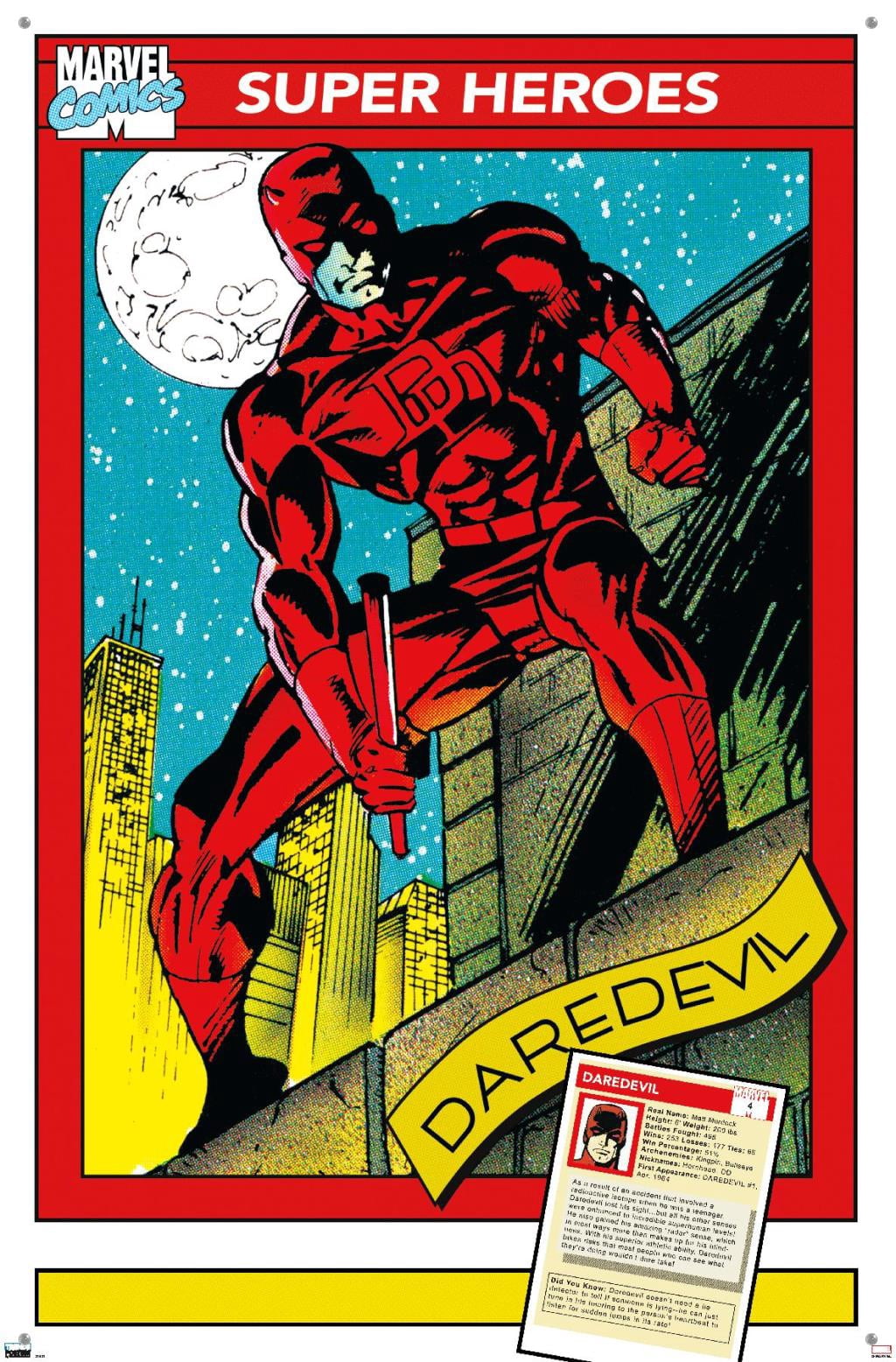 Marvel Trading Cards - Daredevil Wall Poster with Pushpins, 22.375" x 34"