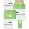 thumbnail image 6 of FEOYA Opaque Glossy Pantyhose for Women Oil Bright Leggings Shiny High Waist Crotchless Tights Smooth Footed Tights Nylon Seamless Leggings Pilates Yoga Pants L Fluorescent Green, 6 of 7