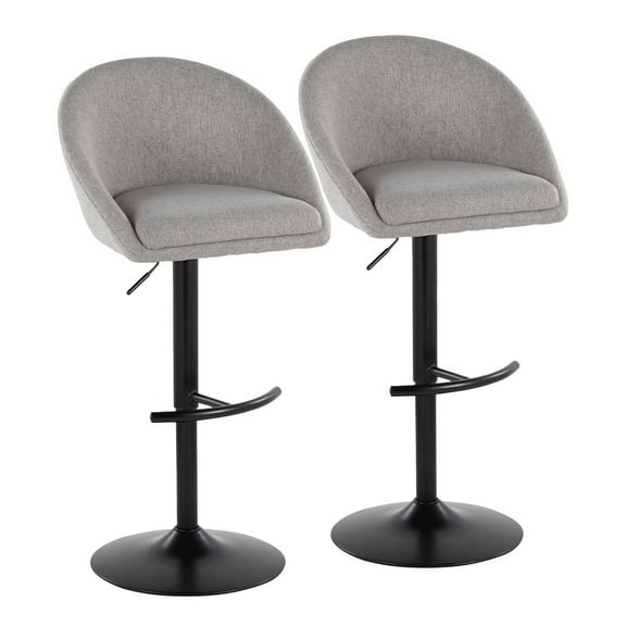 LumiSource Matisse Highback Adjustable Barstool - Set of 2