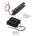 thumbnail image 1 of 1 Set P Bass Pickup Humbucker Pickup for 4 String P Bass Guitar Part & 1 Set Pro Electric Bass Open Type Noiseless Bridge Pickup for 4 String Jazz Bass Style,Black 95X18.3Mm, 1 of 7