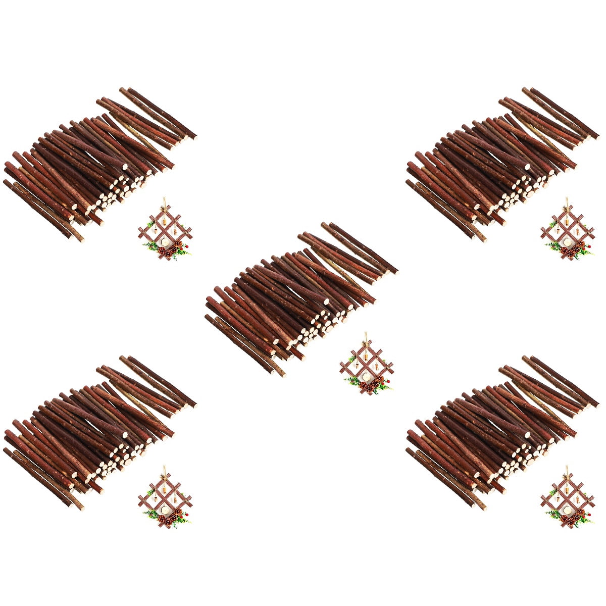 Worgeous 250 Pcs  Wood Sticks Craft Sticks Wood Craft Sticks Log Sticks Craft Twigs Natural Sticks Rustic Home Decors