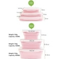 thumbnail image 5 of Casewin Collapsible Food Storage Containers Silicone Collapsible Bowls with Airtight Lids for Camping - Set of 3 Silicone Food Storage Containers -Microwave and Freezer Safe, 5 of 7