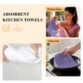 thumbnail image 6 of Purple Greek Key Kitchen Towel Dish Cloths Set of 2, Microfiber Soft Kitchen Hand Towels, Geometric Greece Ancient Farmhouse Geo Absorbent Quick Drying Dishcloths 18 x 28 Inches, 6 of 8