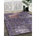 thumbnail image 2 of Ahgly Company Indoor Round Abstract Purple Patchwork Area Rugs, 7' Round, 2 of 6
