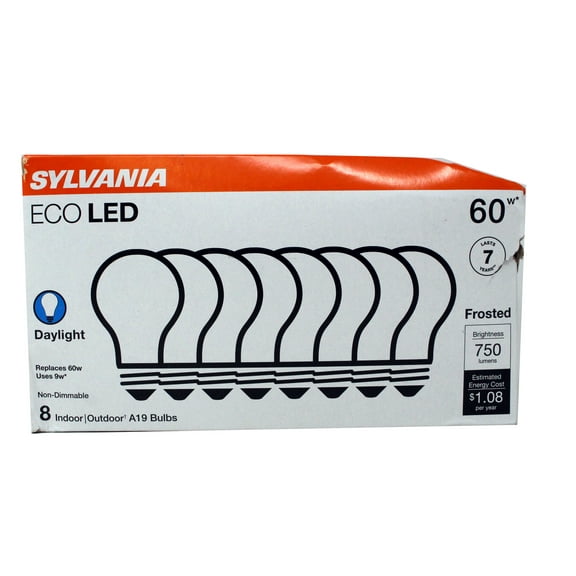 Sylvania ECO LED Frosted 60W Light Bulbs (8 Pack)