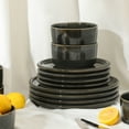 thumbnail image 6 of Stone Lain Eden 12-Piece Dinnerware Set Stoneware, Charcoal Grey, 6 of 6