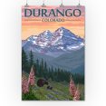thumbnail image 2 of Durango, Colorado, Bears and Spring Flowers (36x54 Giclee Gallery Art Print, Vivid Textured Wall Decor), 2 of 3