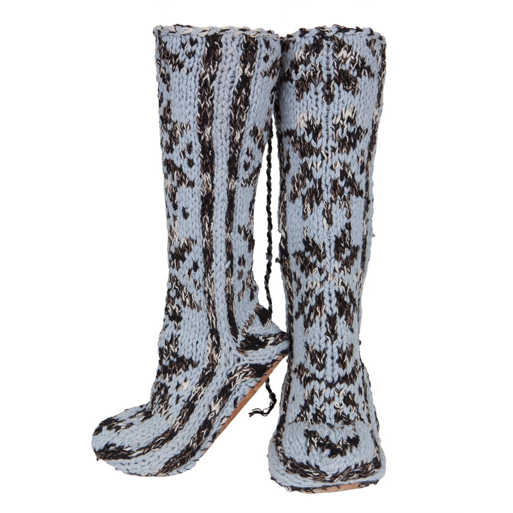 mukluks wool slipper socks with leather sole