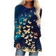 thumbnail image 1 of Camisas informales de manga larga para mujer, jersey, túnica suelta, blusa estampada con cuello redondo Fridja  hkj3607, 1 of 5