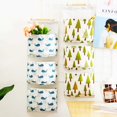 thumbnail image 2 of 3 Pcs Hanging Storage Bag with 3 Pockets, Fabric Wall Shelf Basket Storage Pouch Organizer for Bedroom Bathroom Kitchen - Waterproof & Stylish (Bear/Tree/Whale)-, 2 of 5