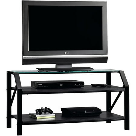 Sauder Beginnings Black Panel TV Stand for TVs up to 47″ Sauder Beginnings Black Panel TV Stand for TVs up to 47″