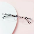 thumbnail image 5 of 3 Pairs of Rectangular Reading Glasses 1.50 Half Rimless Clear Frame Zebra Print Spring Hinge Readers +1.50 strength, 5 of 6