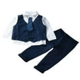 thumbnail image 1 of Garçons Gentleman Costumes Smoking Gilet Cravate Chemise Pantalon, 1 of 6