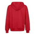 thumbnail image 7 of UngA Womens Zip Up Hoodie Casual Loose Fit Hooded Oversized Sweatshirt Long Sleeve Comfort Jacket Workout Fall Tops Hoodie for Women (Red,L), 7 of 7