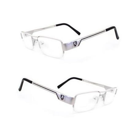 Fashion Retro Unisex Mens Womens Clear Lens Nerd Geek Glasses Eyewear Slvr Black