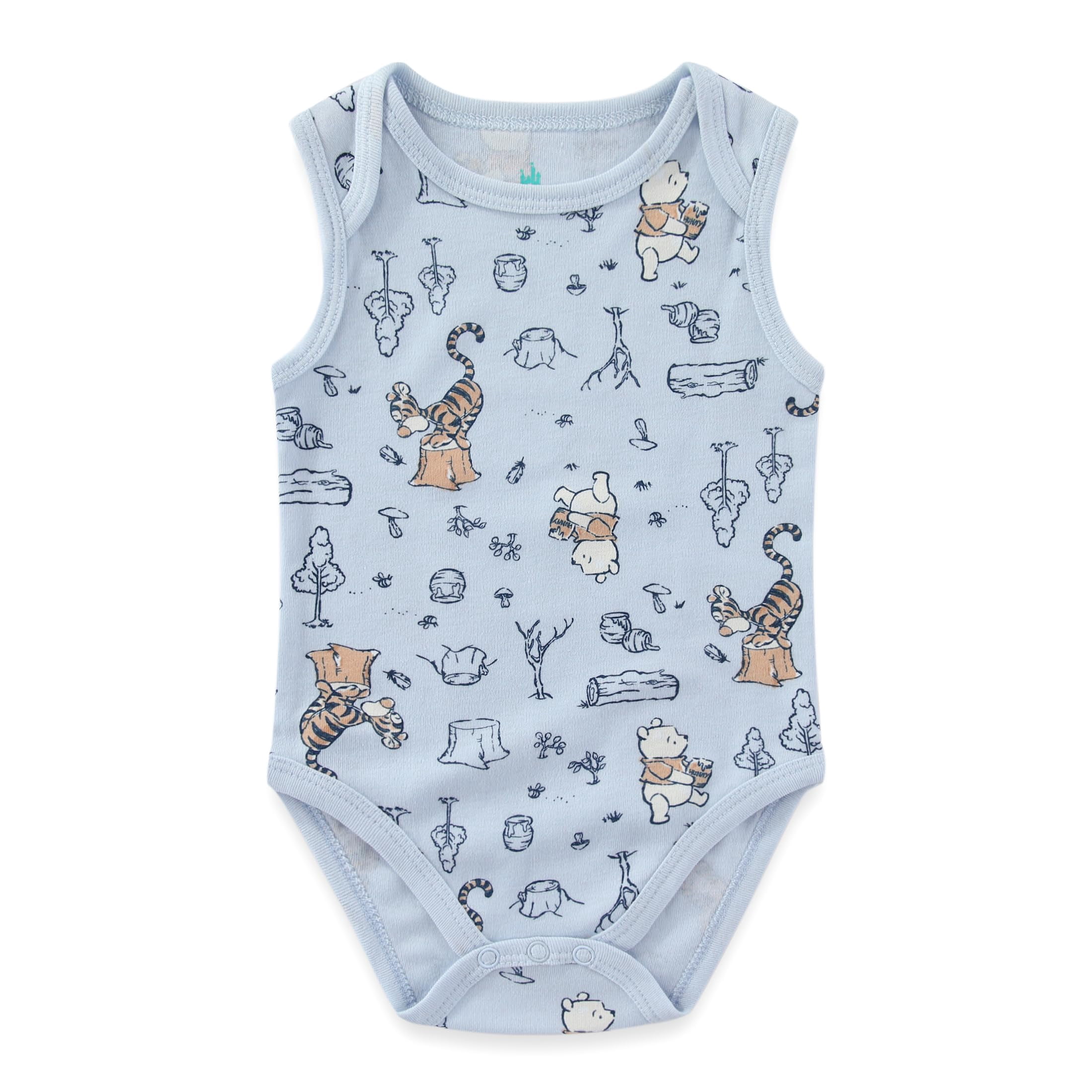 Disney Winnie the Pooh Tigger Sleeveless Bodysuit (Baby Boys), 3 Pack, Sizes 3M-12M