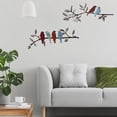 thumbnail image 4 of Keyohome Metal Bird Wall Art Decor Birds on The Branch Decor Metal Sculpture Silhouette Ornament Branch Wall Hanging Sign for Balcony Garden Home,2Pcs,Colorful, 4 of 10