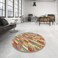 thumbnail image 3 of Ahgly Company Indoor Round Contemporary Brownish Green Southwestern Area Rugs, 9' Round, 3 of 6