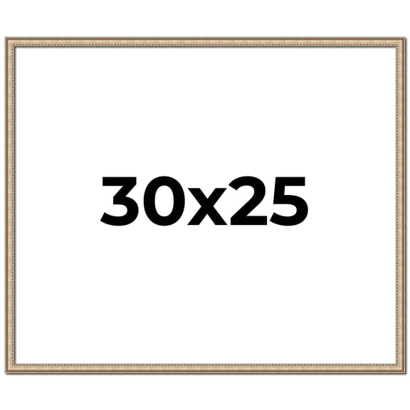 30x25 Frame Silver Real Wood Picture Frame Width 0.75 Inches | Interior Frame Depth 0.5 Inches |